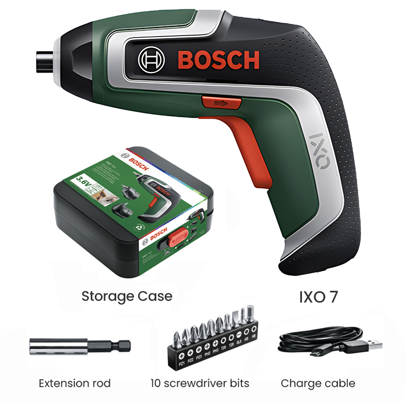 Electric Screwdriver Rechargeable Usb - Destornillador inalámbrico Bosch IXO 7, destornillador
