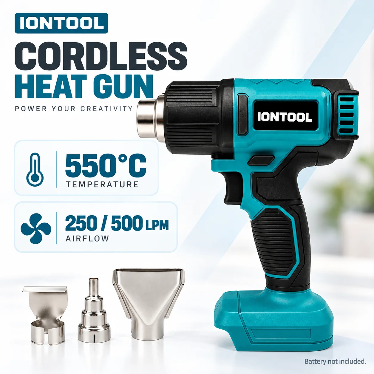 IONTOOL 550 ℃   Pistola de Cal - Cordless Heat Gun For Shrink Tubing reseña y precio