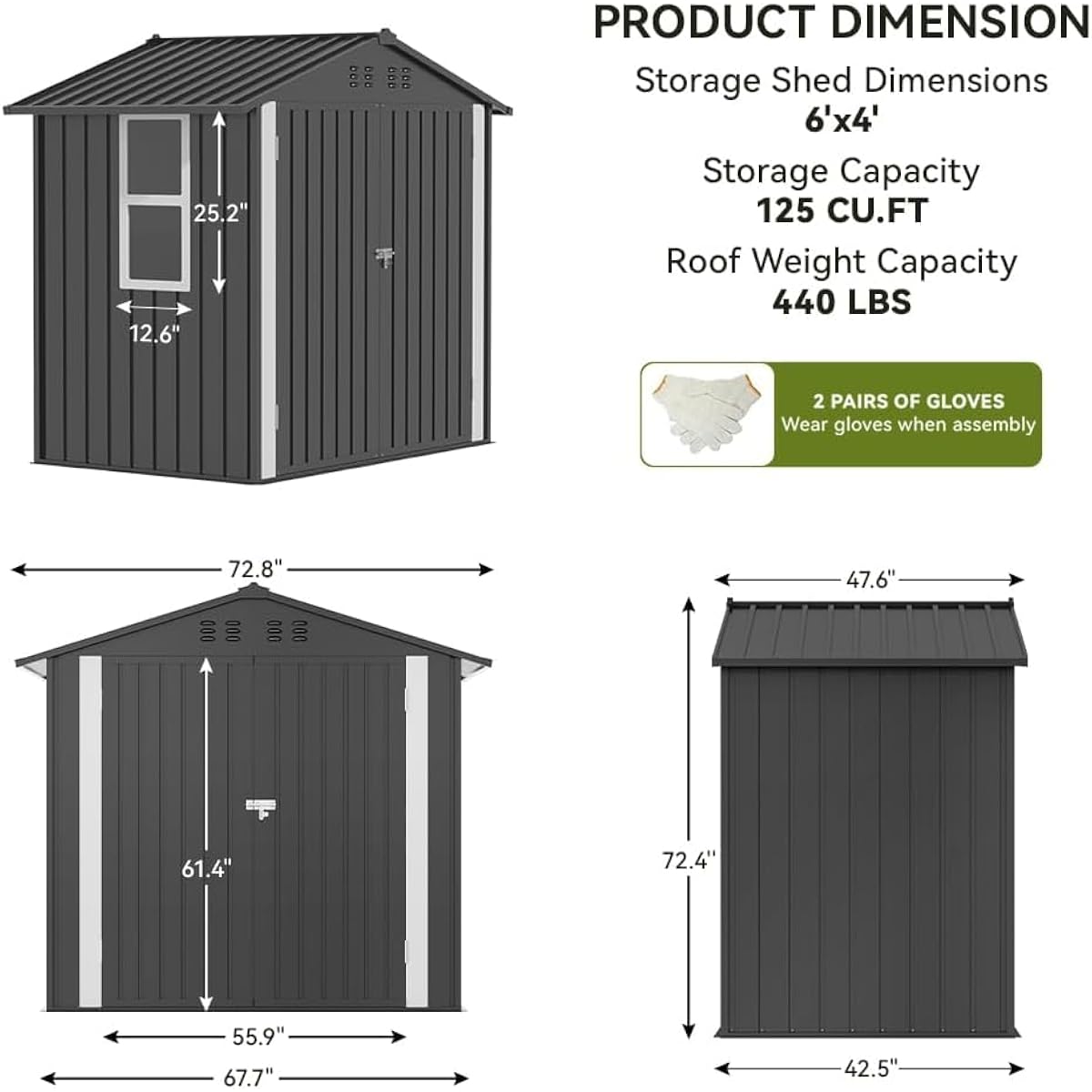 Caseta de acero galvanizado re - Garden Tools reseña y precio