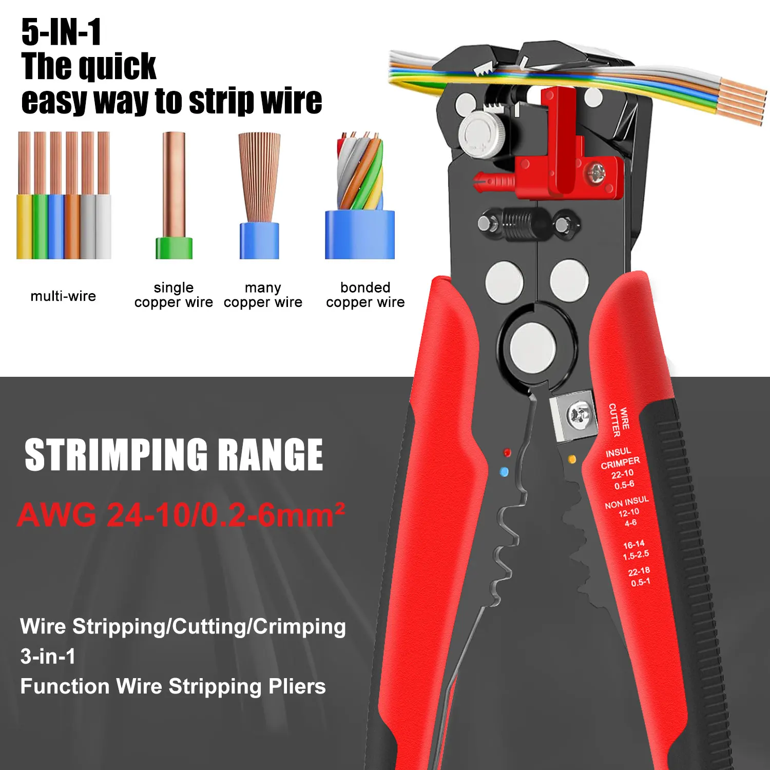 Pelacables autoregulable HS-D1 - Automatic Wire Stripper Cutter reseña y precio